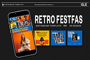 Retro Festfas Instagram | Photoshop, a Social Media Template by Azruca (Thumbnail 1 of 6)