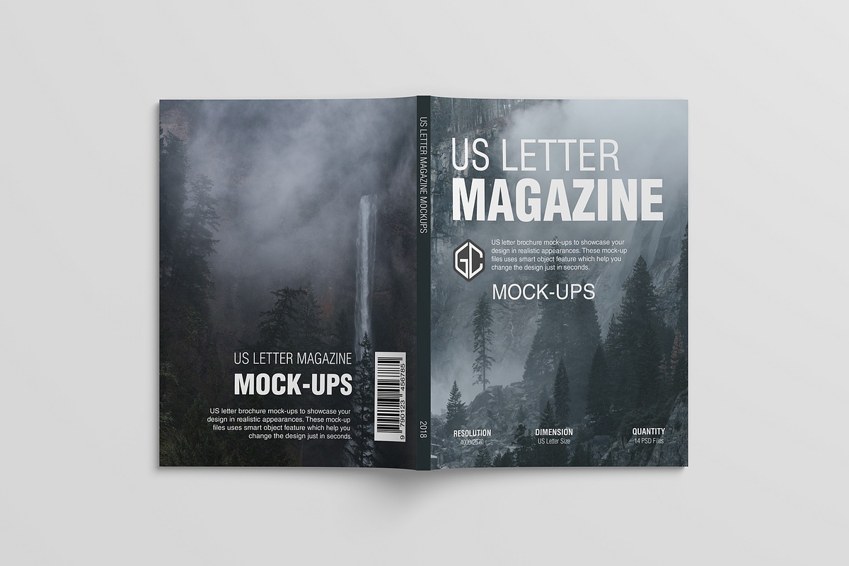 US Letter Magazine Mockup, a Books & Magazine Mockup by graphiccrew (Photo 8 of 19)