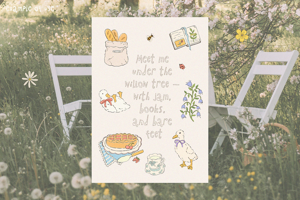 Cottagecore - Whimsy Summer clipart, a Decorative Illustration by Madiwaso (Photo 7 of 9)