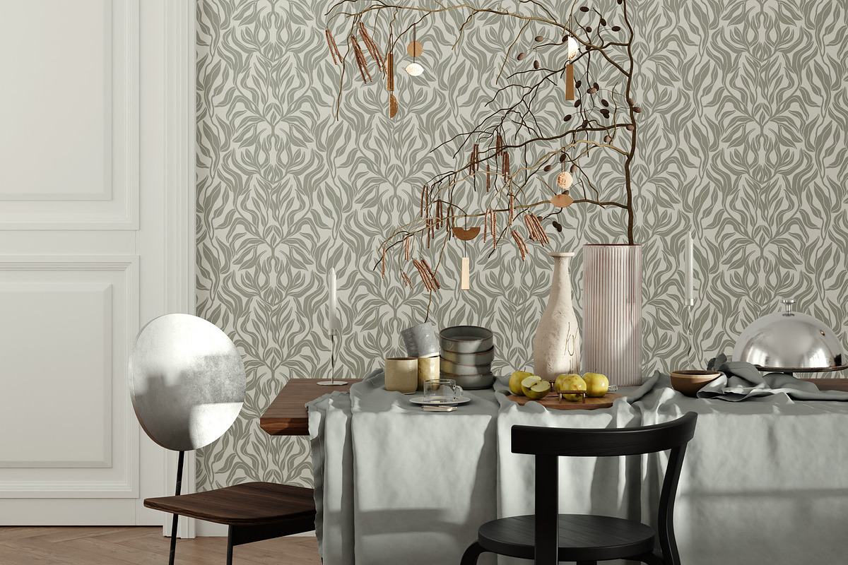 Classic Wallpaper 2, a Wallpaper Graphic by Bloomart Studio (Photo 4 of 6)