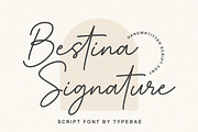 Bestina Signature Script Font, a Script Font by Typebae (Thumbnail 1 of 8)