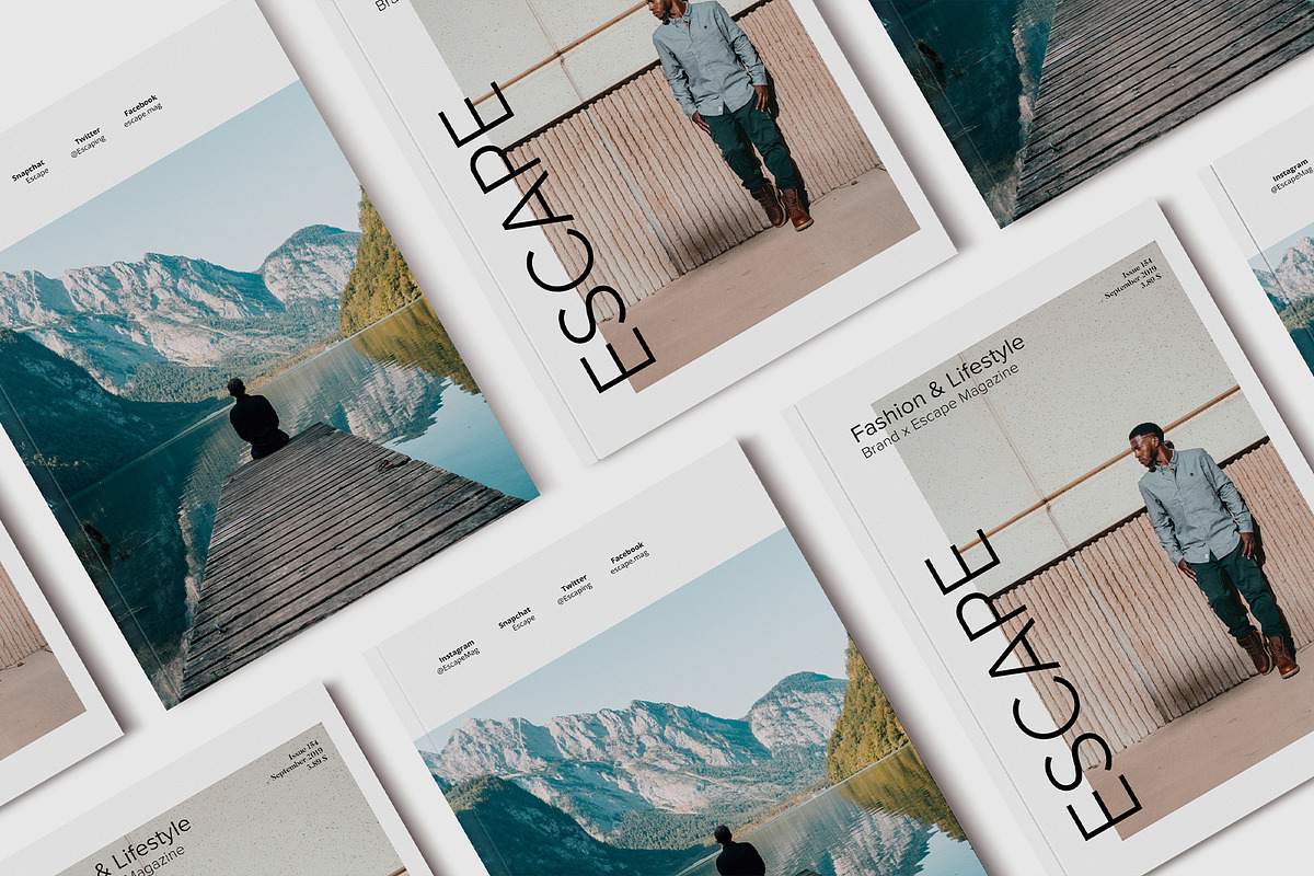 Escape Magazine Template, a Magazine Template by Designshot (Photo 1 of 10)