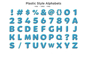 Plastic Style Alphabet Abc Typograpy