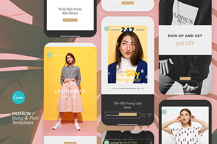 Fashion Story & Post Templates Canva