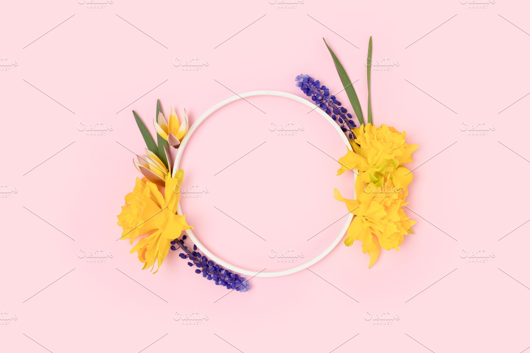 Round frame made of flowers, an Arts & Entertainment Photo by rorygez fresh