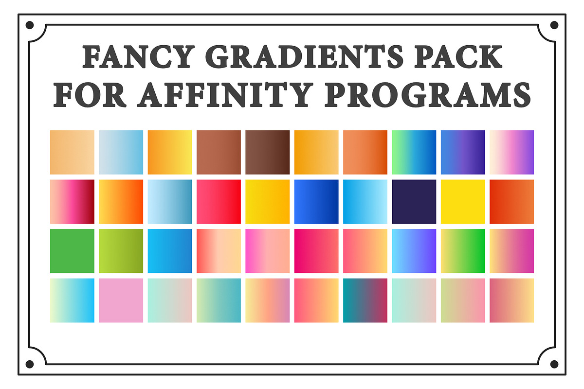 Fancy Gradient Pack For Affinity, a Gradient Add-On by Design Art Studio (Photo 1 of 2)