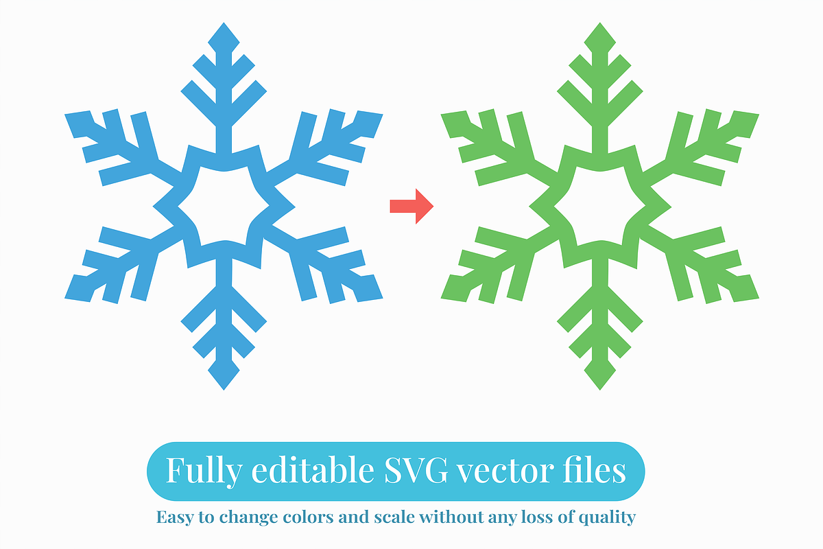 Snowflake Vector SVG PNG Clipart, a Seasonal Illustration by Kusumaillustration (Photo 2 of 11)