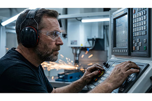Man at Control Panel, an Industrial Photo by CREATIVEDEF