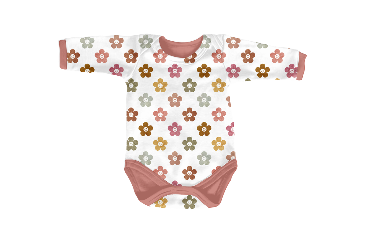Smiley Autumn Blossoms Pattern, a Pattern Graphic by OwlAndFern (Photo 6 of 14)