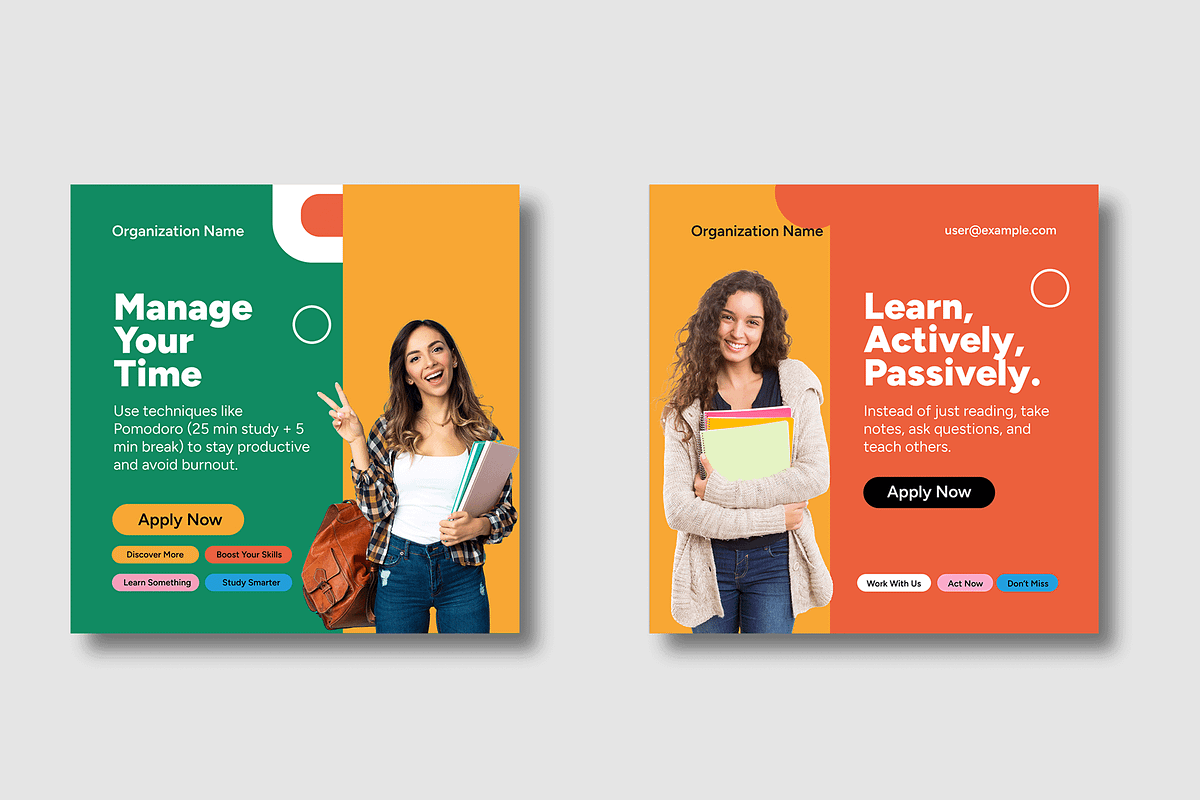 Educational Journey Social Media, a Social Media Template by MightyDesign (Photo 3 of 7)