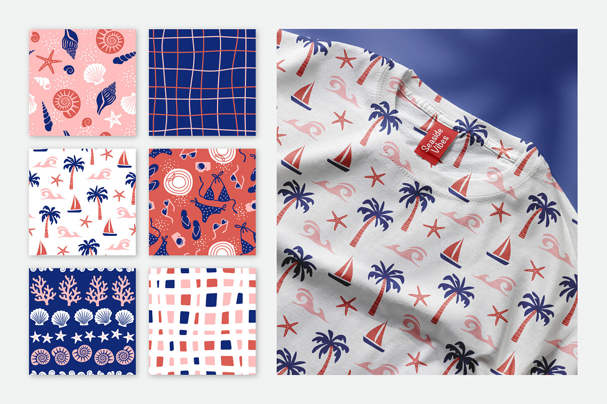 Seasive Vibes / Summer Graphics Pack, a Pattern Graphic by MaryArt (Photo 3 of 9)