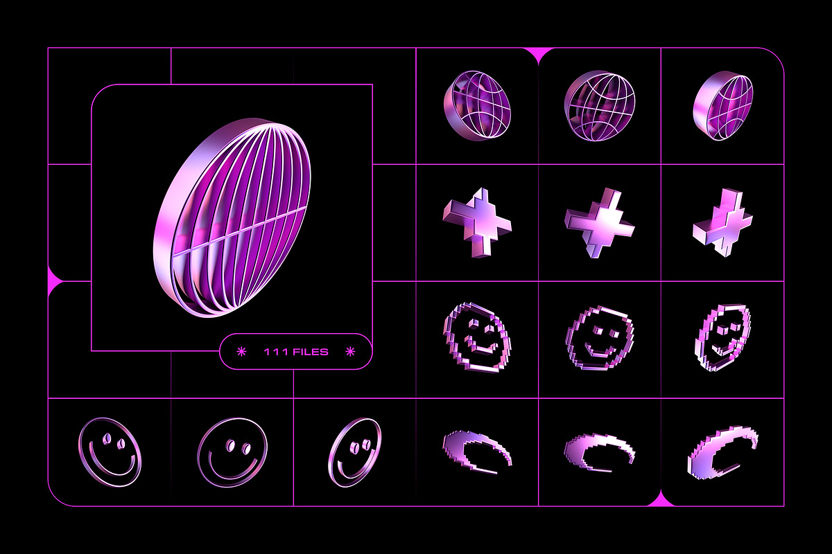 3D Y2K Objects - 111 illustrations, an Object Graphic by assetpro.design (Photo 9 of 15)