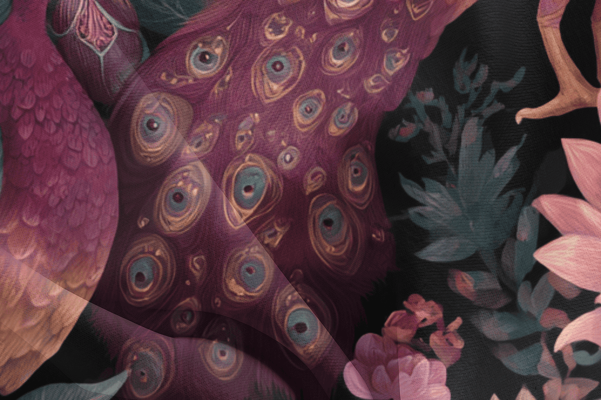 Peacock Pattern Seamless, a Decorative Illustration by Pati Charm Studio (Photo 7 of 7)