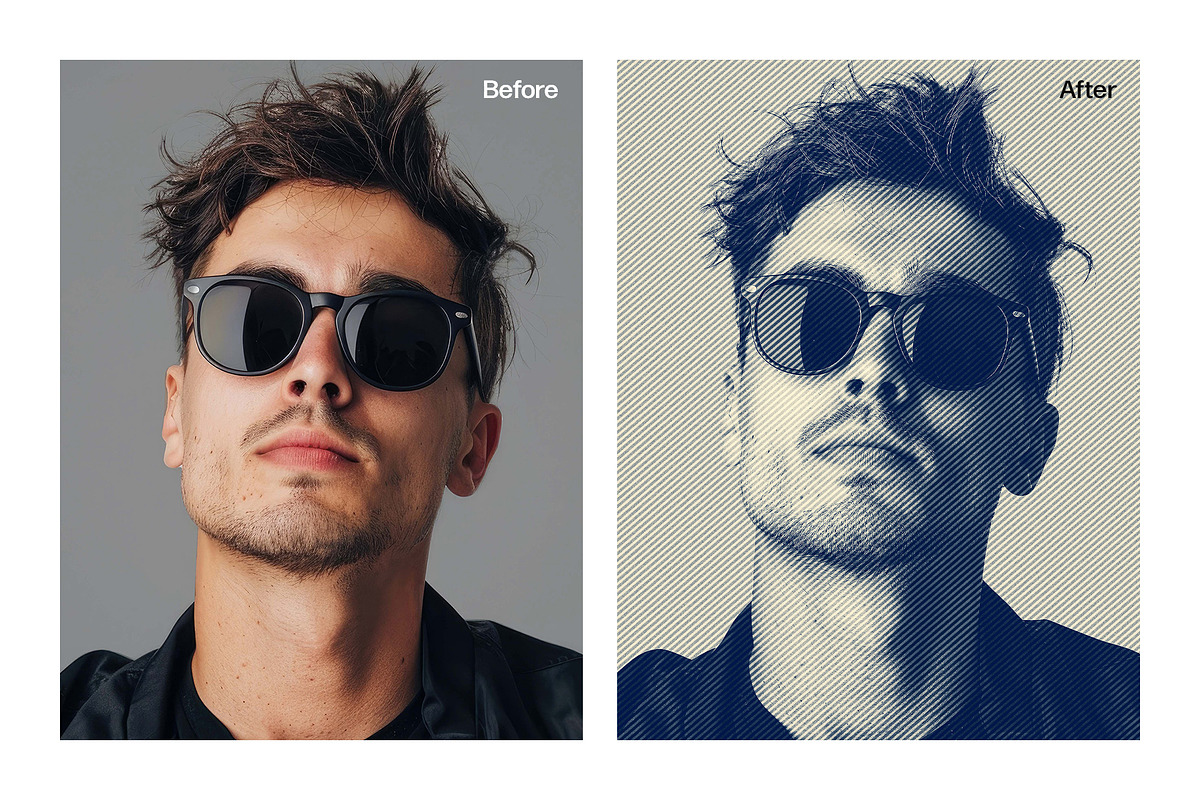 Cyanotype Halftone Duotone, a Layer Style Add-On by DesignerCandies (Photo 6 of 7)