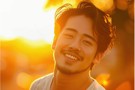 Young Asian man with serene, a Person Photo by Lermont51
