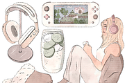 Clean Girl Gaming Clipart PNG, a Technology Illustration by Lenninator Digital (Thumbnail 6 of 8)