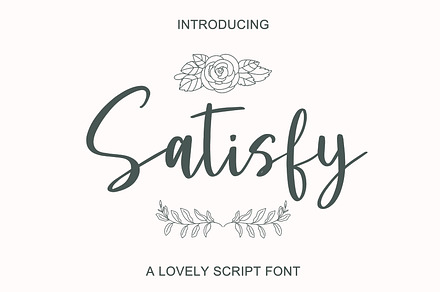 Satisfy | Handwritten Font
