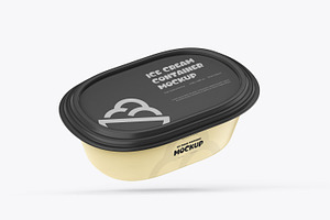 Ice Cream Container Box Mockup