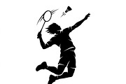 60 Badminton Player Smash Silhouette, a Person Illustration by Amazin_art (Thumbnail 9 of 37)