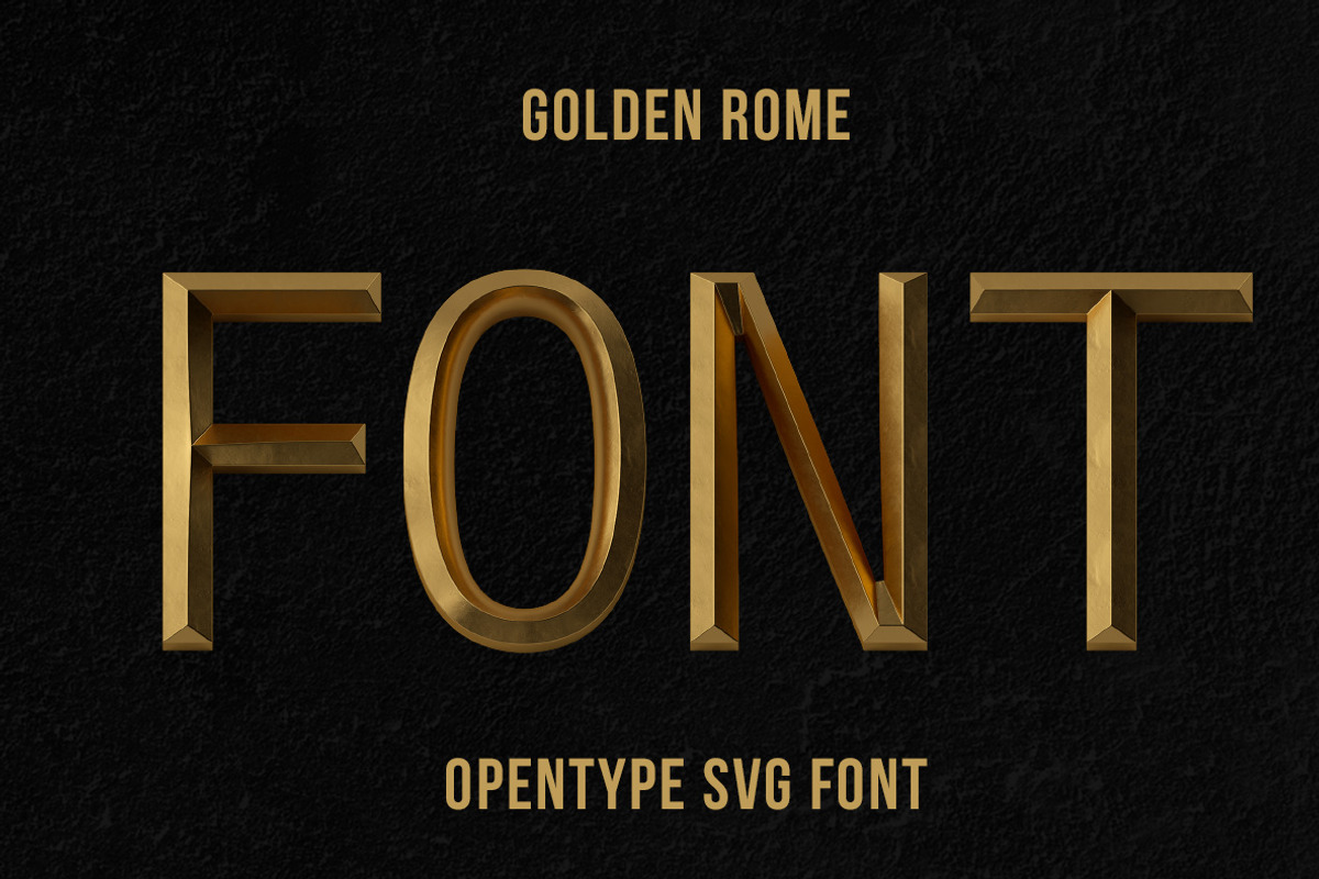 Golden Rome Font, a Font by Handmadefont (Photo 1 of 9)