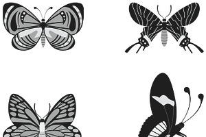 Butterfly Outlines Set 5 Procreate