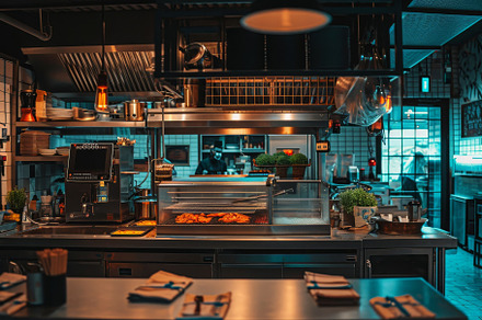 Spacious Restaurant Kitchen With Abu, a Photo by Iftikhar Alam