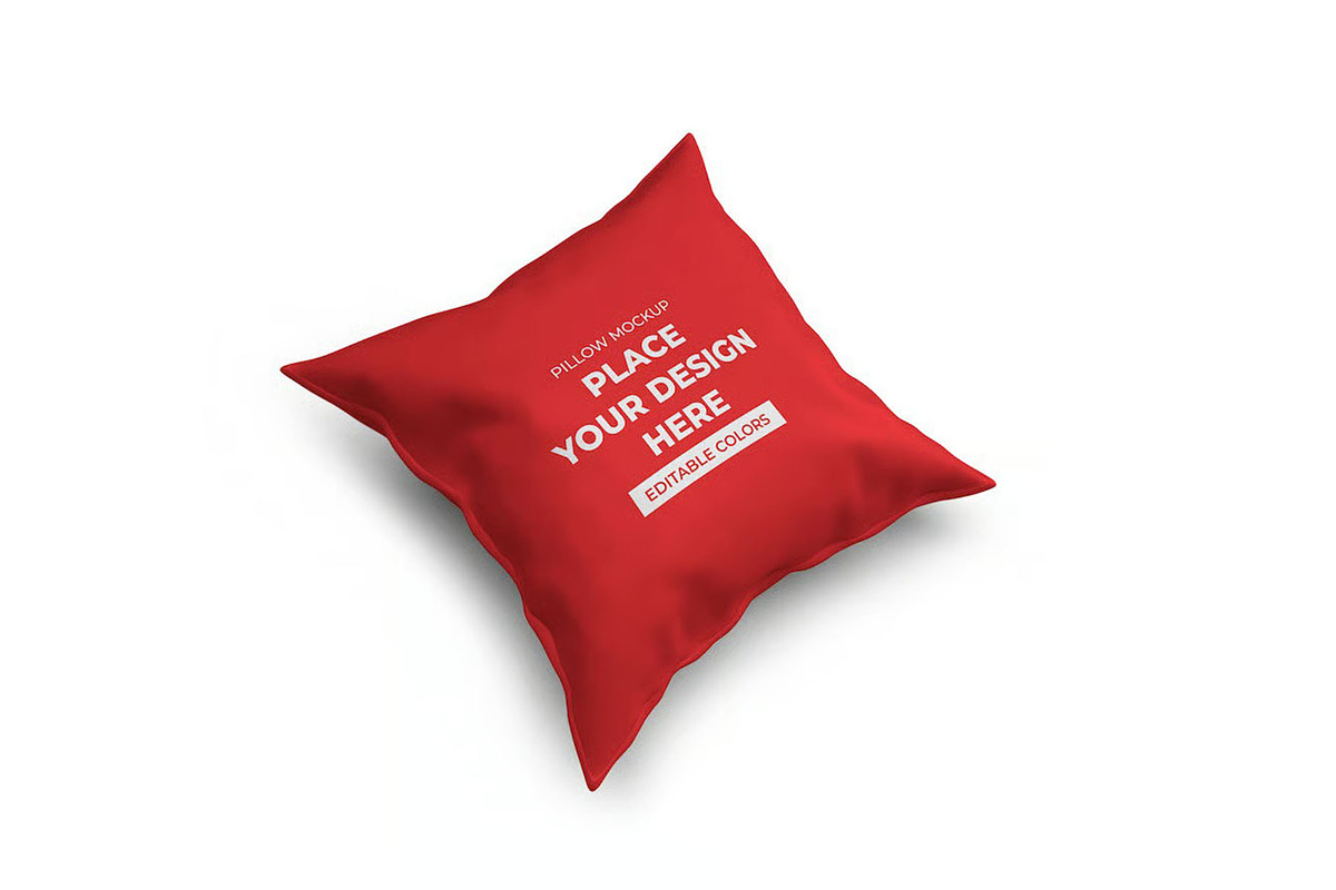 Pillow Cushion Mockup Template Set, a Household Mockup by DesignRushMarket (Photo 2 of 11)