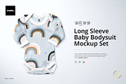 Baby Long Sleeve Bodysuit Mockup Set, a Bottom Mockup by creatsy5 (Thumbnail 1 of 7)
