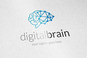 digital brain v2 logo, a Branding & Logo Template by vectorlogos89 (Thumbnail 1 of 2)