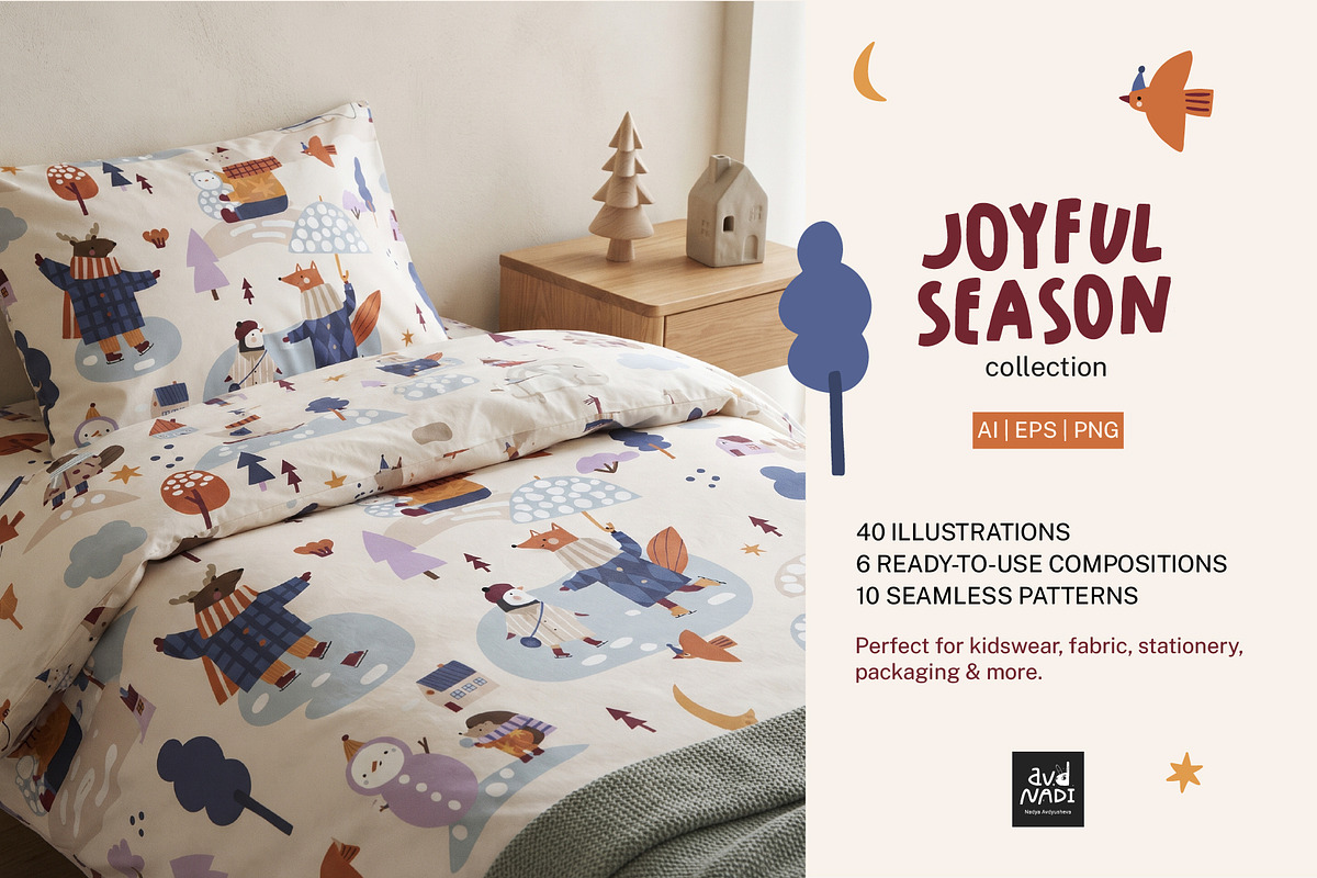 Joyful Season — Winter Clipart, a Seasonal Illustration by avdnadi (Photo 2 of 11)