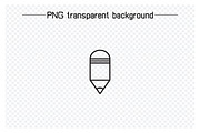 Pen and Pencil Line Icons, an Outline Icon by Designfour (Thumbnail 6 of 7)