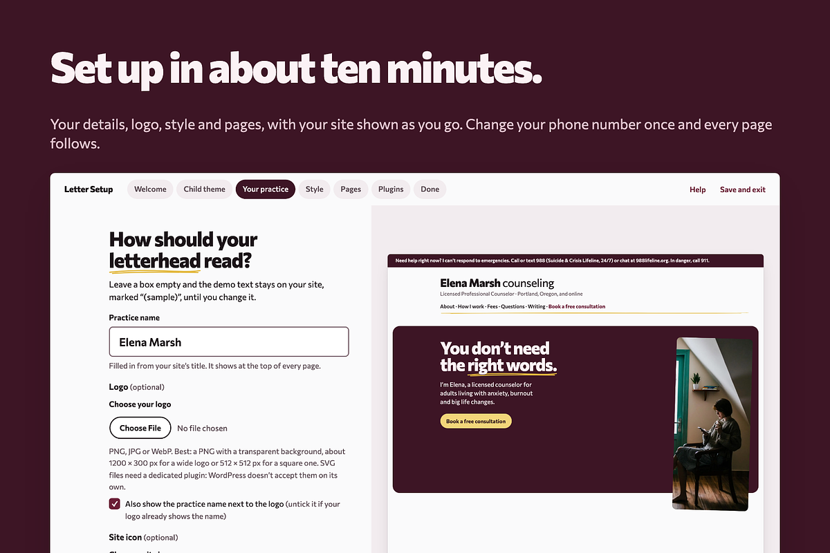 Therapist Counselor WordPress Theme, a WordPress Template by Lavanta (Photo 3 of 9)