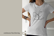 Kiss. One line Art Print., a Person Illustration by Anastasiia_Dzhioeva (Thumbnail 1 of 2)