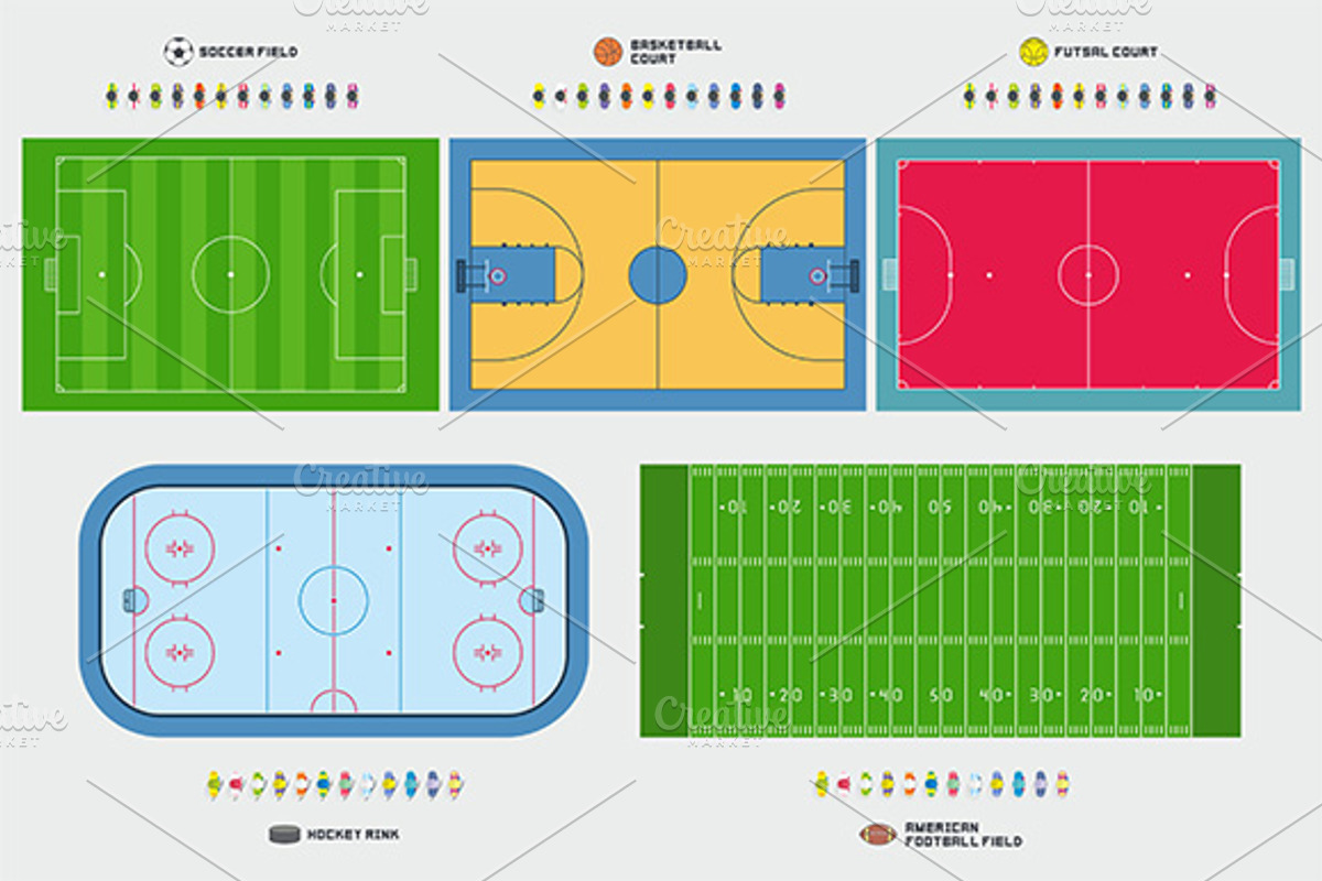 Playing fields set, a Background Graphic by Volyk