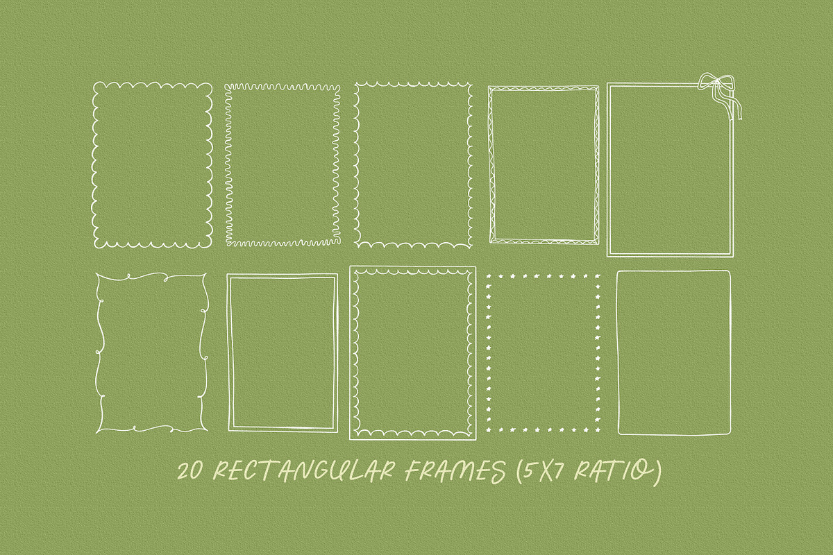 35 Whimsical Vector Borders + Frames, an Object Graphic by Design by Laney (Photo 8 of 14)