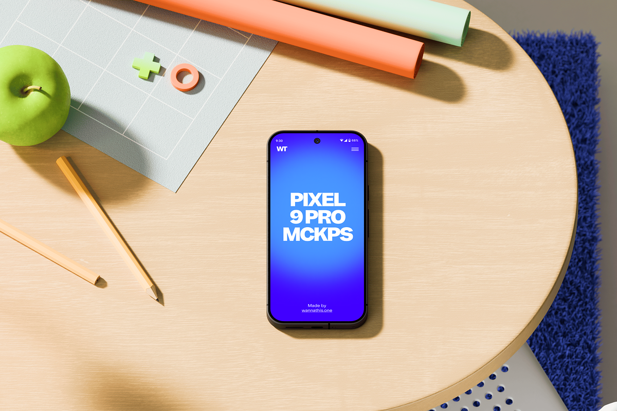 Google Pixel 9 Pro mockups, an Android Mockup by Wannathis.one (Photo 7 of 10)