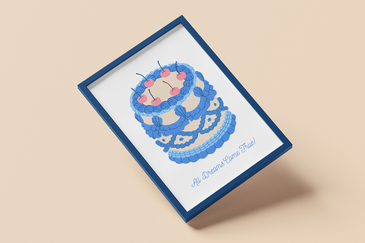 Vintage holiday cakes set, a Food Illustration by Good Studio (Photo 7 of 9)
