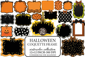 Coquette Halloween Frame Sublimation, an Illustration by Libby Wishes