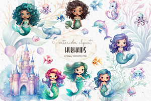 Mermaid Birthday Clipart