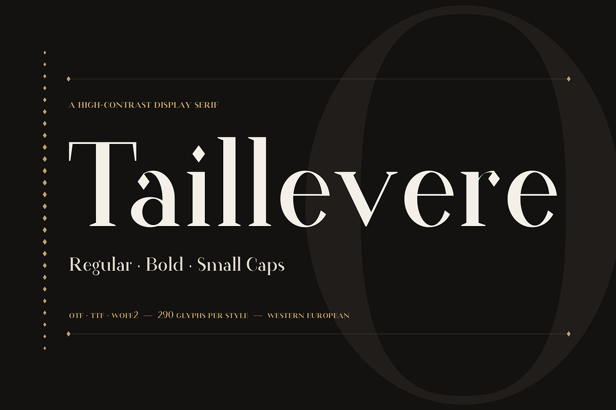 Taillevere: Luxury Didone Serif, a Serif Font by Build Interactive (Photo 1 of 6)