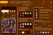 Graphic Assets for Match 3 Game, an Illustration by Chuchilko shop (Thumbnail 3 of 6)