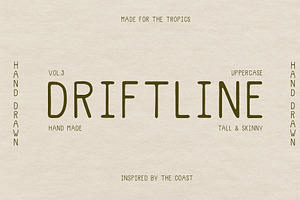 Driftline - Handdrawn organic font