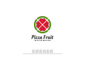 Logo Pizza Fruit Simple Mascot Style, a Branding & Logo Template by ARIF22GANTENG