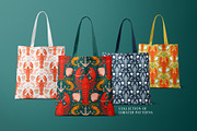Lobster - Repeat Patterns Collection, a Pattern Graphic by Julia M. Watercolor (Thumbnail 5 of 10)