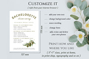 Olives Bachelorette itinerary card, a Stationery Template by EvaTemplates (Thumbnail 4 of 9)