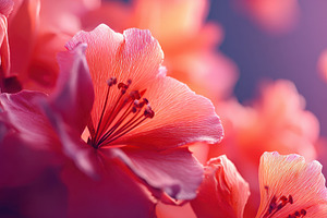 Coral-pink blossom macro, a Nature Photo by AlyaAnd
