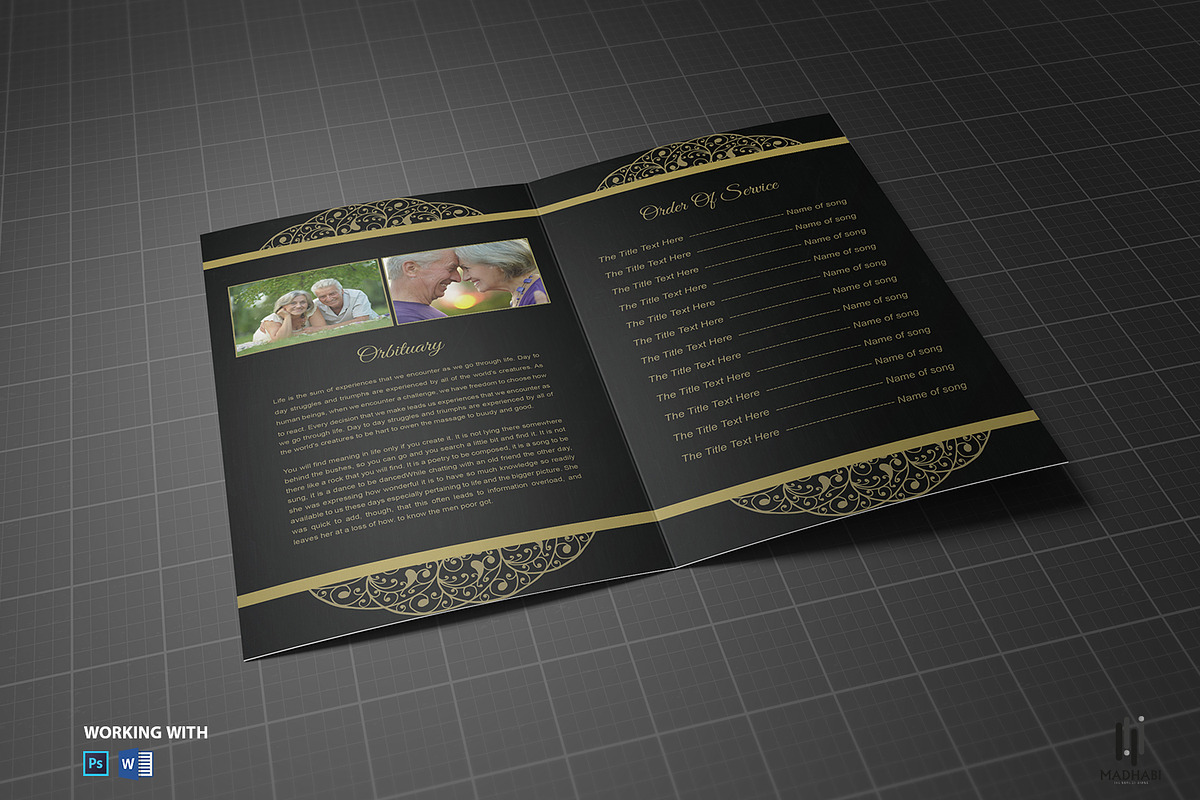 Funeral Program Template, a Brochure Template by Madhabi Studio (Photo 4 of 5)
