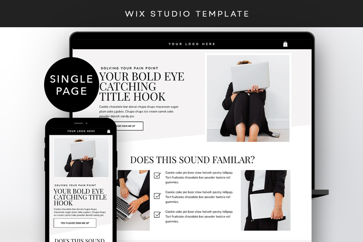 Minimal Aesthetic Landing Sales Page, a Wix Template by Template Twist Shop (Photo 1 of 10)