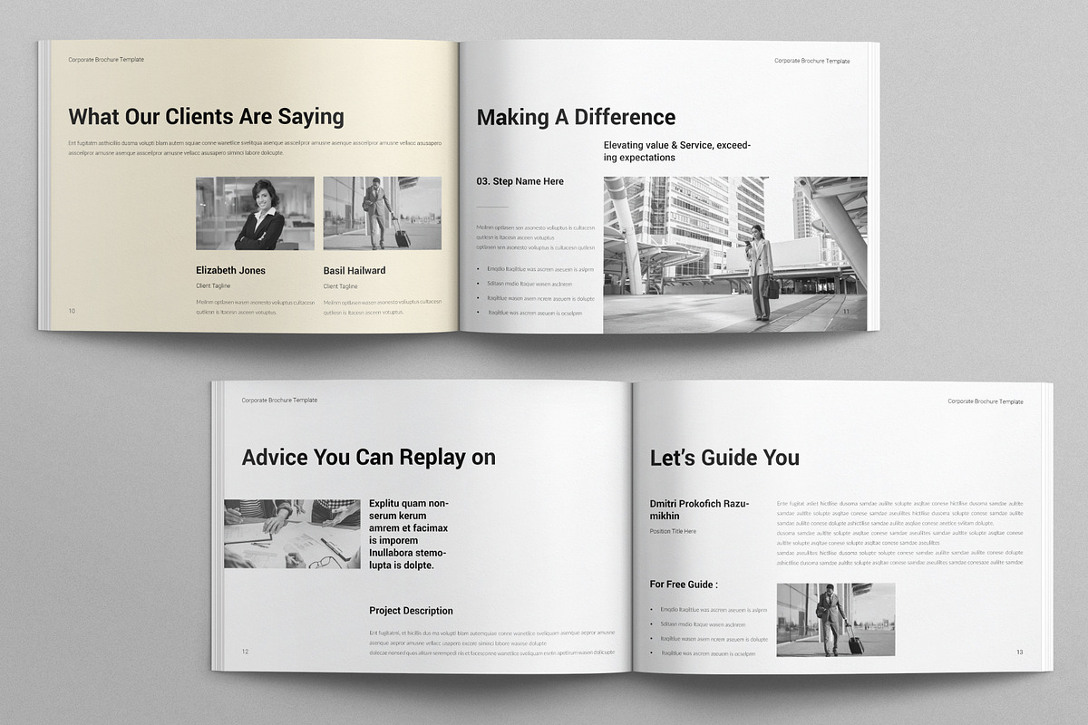 Corporate Brochure Landscape, a Brochure Template by E-Type (Photo 5 of 7)