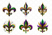 Fleur De Lis For Mardi Gras Clipart, an Illustration by Black Bird Studio (Thumbnail 2 of 6)